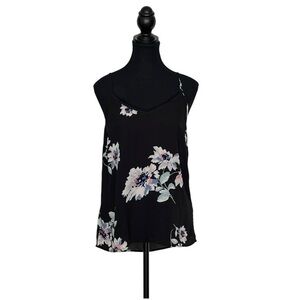 Reitmans Floral Black Camisole Top size medium